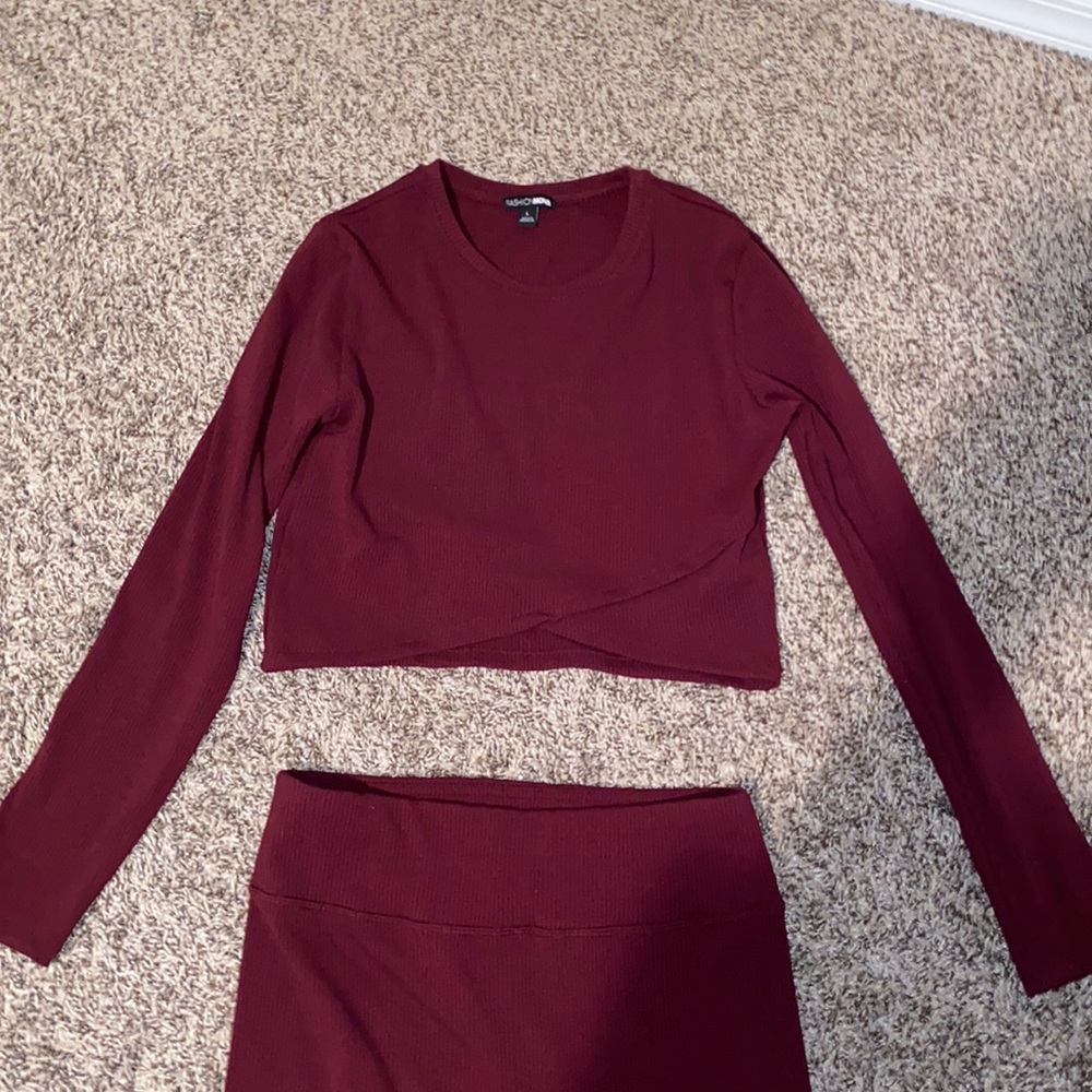 Fashion Nova Ribbed 2 piece legging set